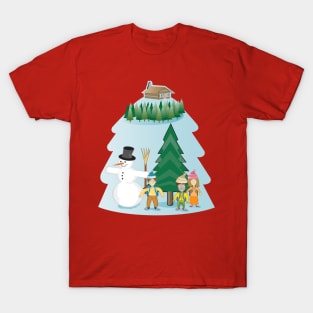 Children in the snow T-Shirt